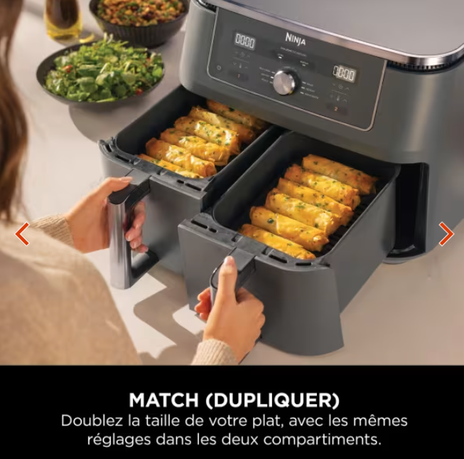 đNinja Air Fryer Dual Zone MAX avec thermosonde