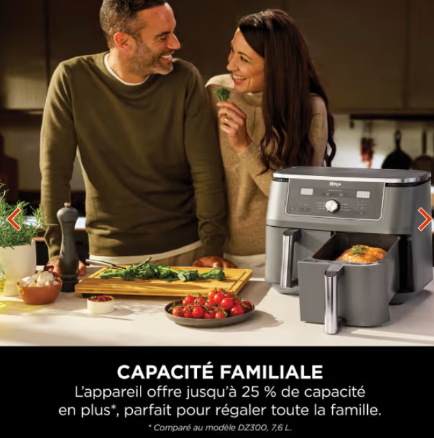 đNinja Air Fryer Dual Zone MAX avec thermosonde