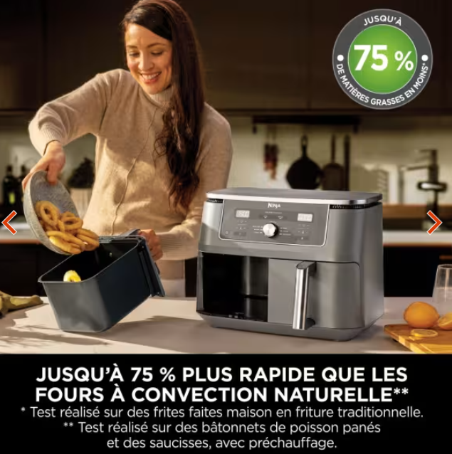 đNinja Air Fryer Dual Zone MAX avec thermosonde